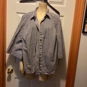 Ralph Lauren 1x Ladies Button Down with 3/4 Bell Sleeves